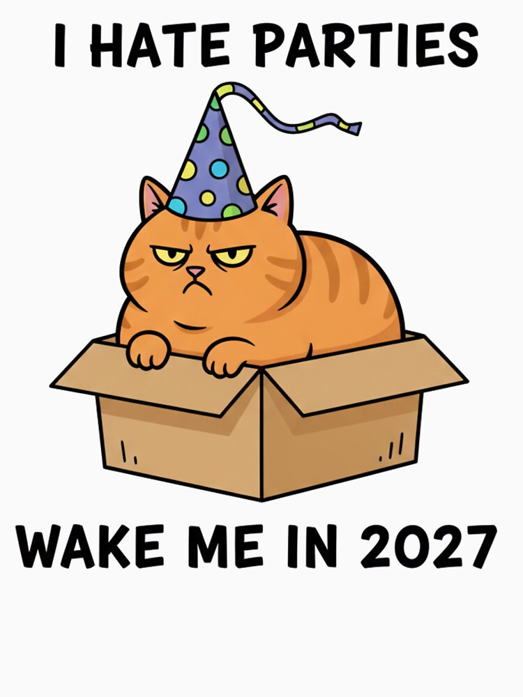 Grumpy Cat Introvert New Year 2026 by ARTReMi