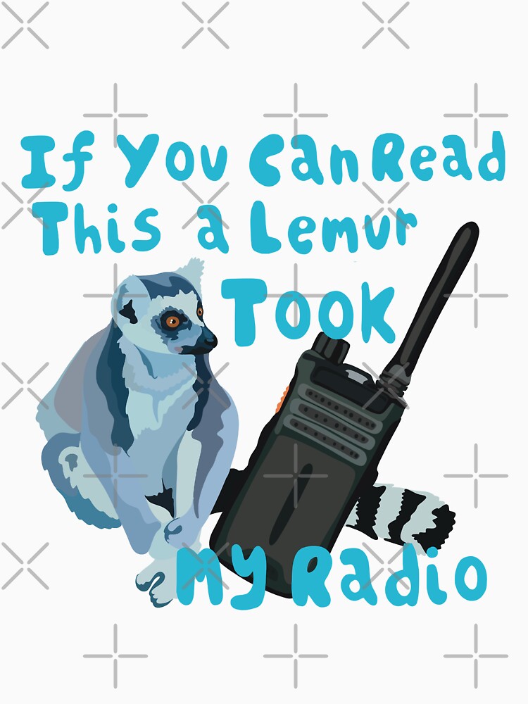 Ring-Tailed Lemur Funny Radio Design by PrettylittlepastelUk