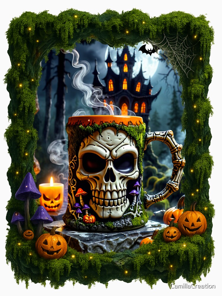 The Forest Skull Chalice: A Mossy Halloween Brew by CamillaCreation