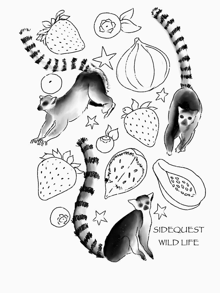 Lemurs and Fruit by SideQWildlife