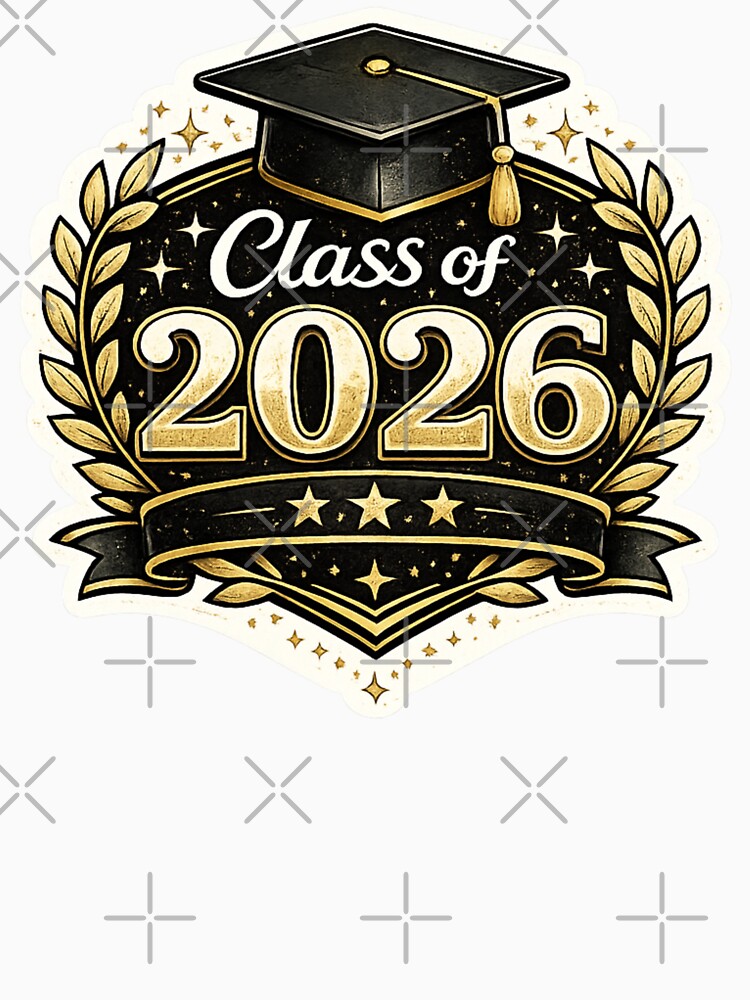 Class of 2026 Graduation Cap Gold Senior Design by CLOUTKULT