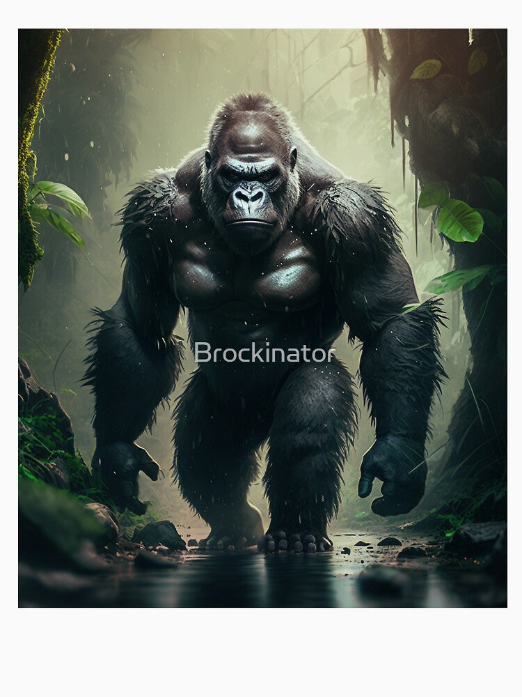 Mountain Gorilla in the Wild Jungle by Brockinator