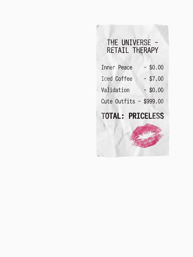The Universe Retail Therapy Funny Shopping Receipt by DigitalAnnaBanana