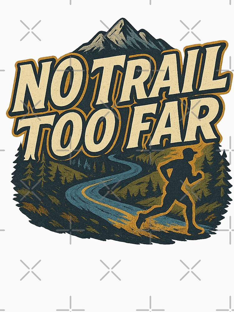 No Trail Too Far (Trail Running) by PerkzPrints