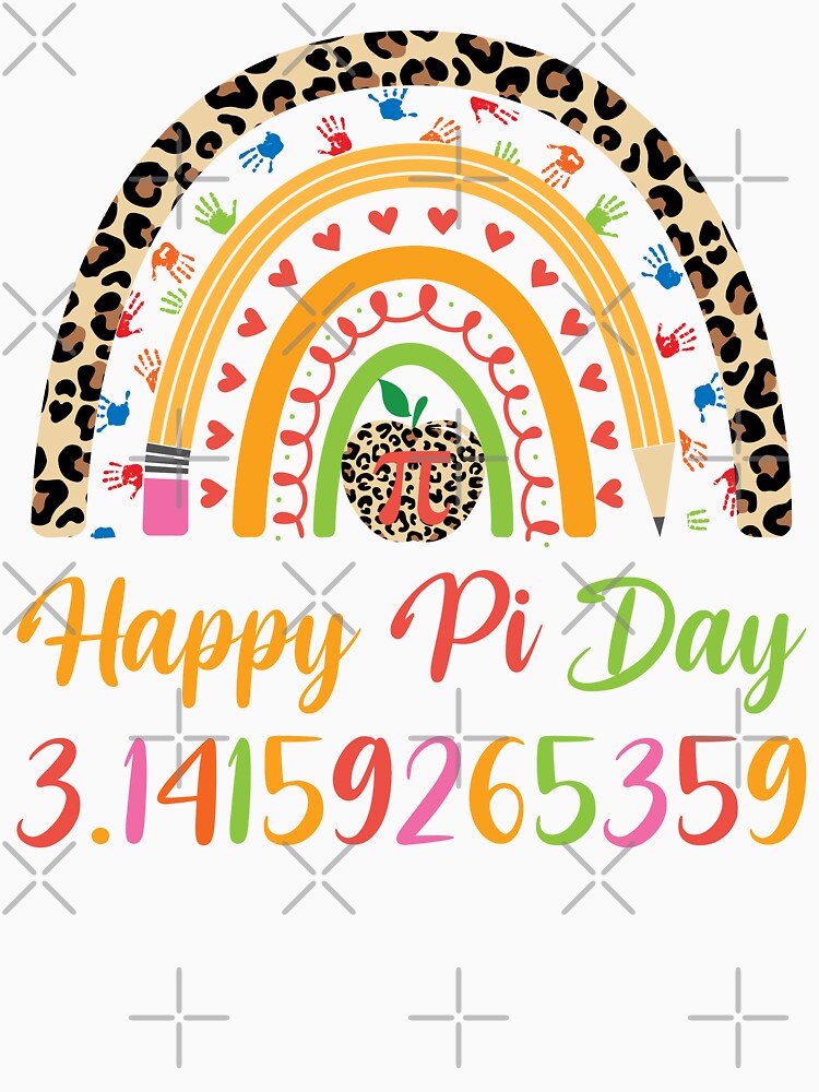 Leopard Rainbow Happy Pi Day Geek Math Lover Boys Girls Kids by rifatart