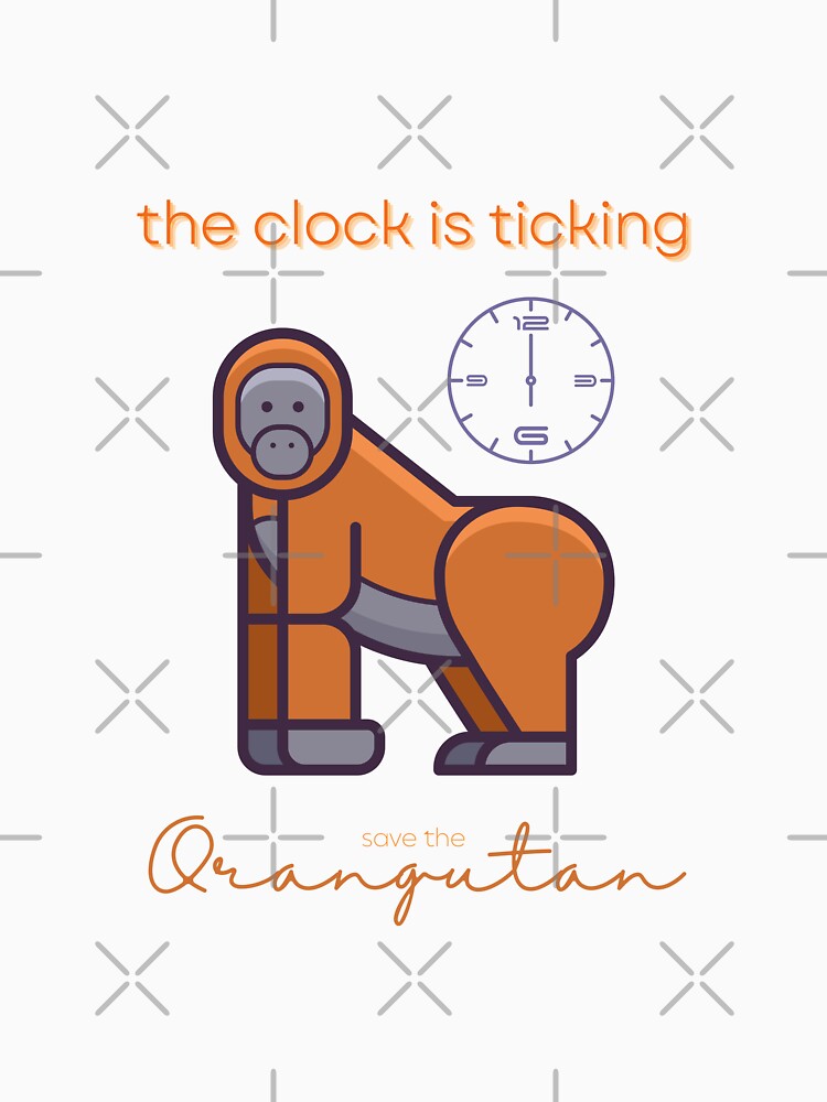 Save The Orangutan The Clock Is Ticking Dog Mat by MagicWolfStar