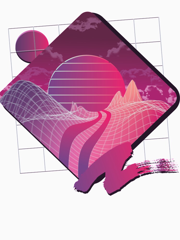 Vaporwave Aesthetic Landscape Retrowave Synthwave by Faulkshop2