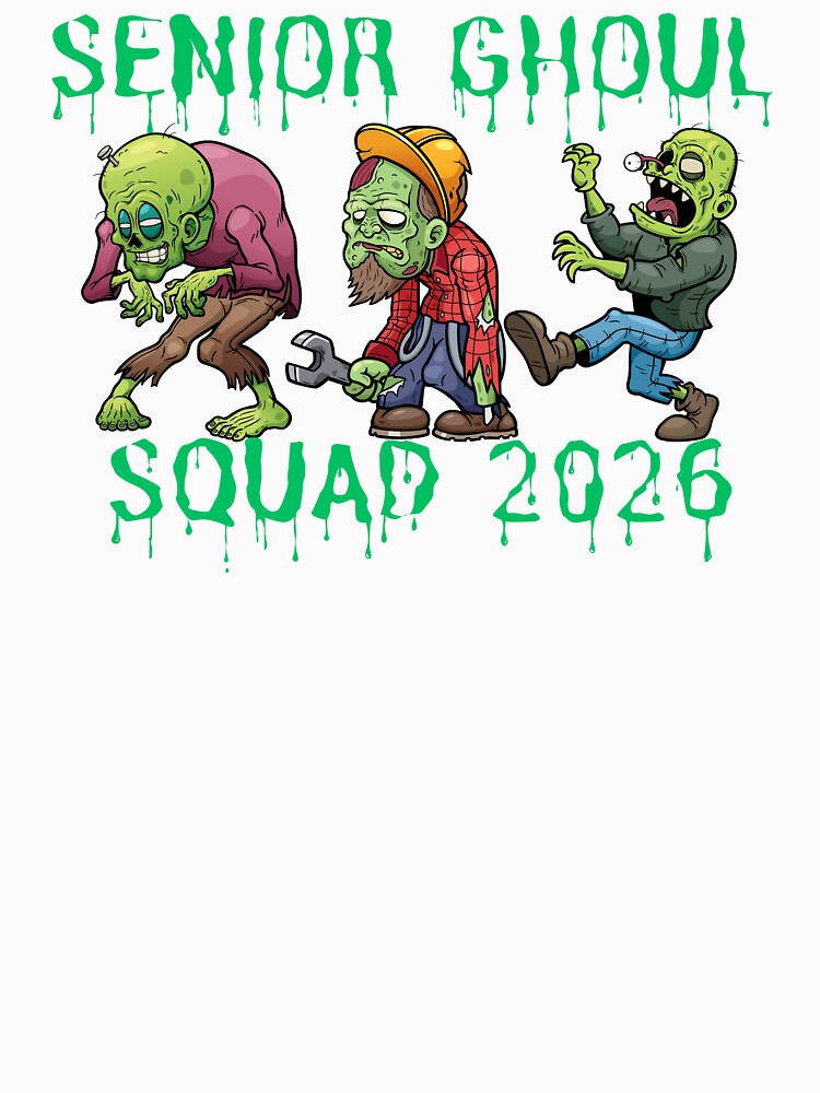 Senior Ghoul Squad 2026 – Funny Zombie Halloween Senior Class Design by Lunaria Arts