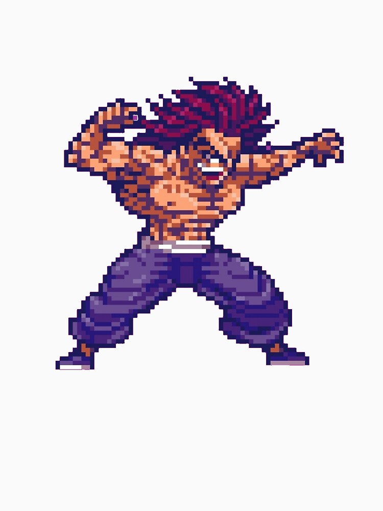 Yujiro Hanma Pixel by Sasuderuto