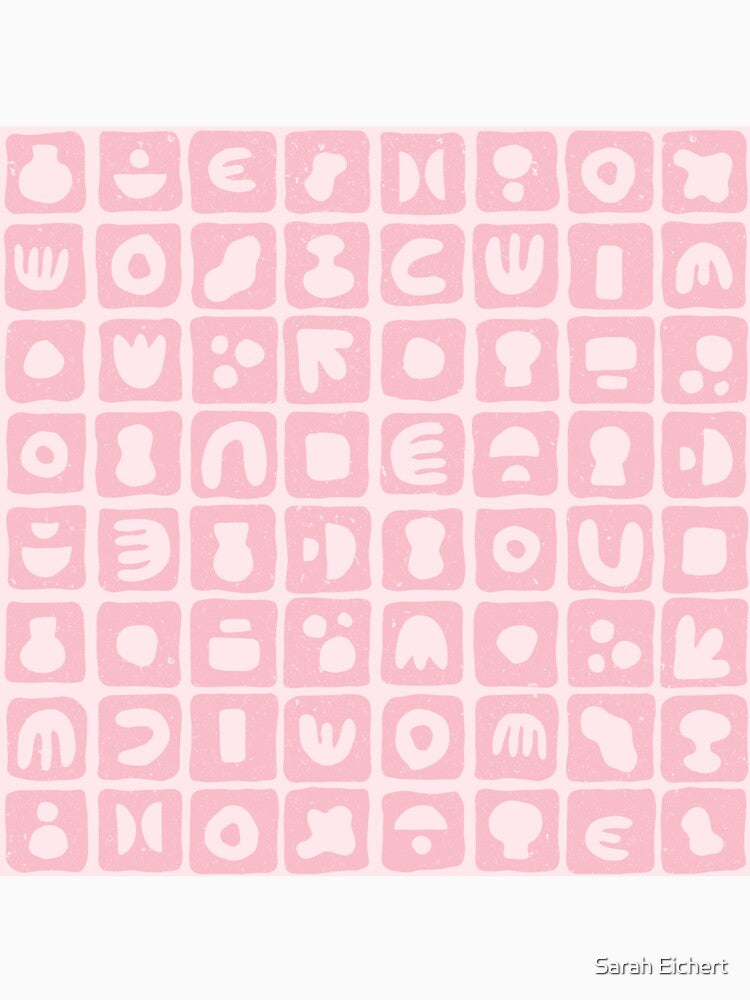 Y2K Abstract Shape Pastel Pink Pattern by Sarah Eichert