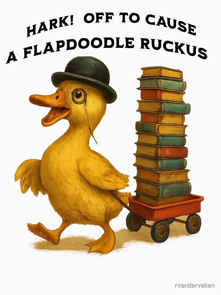 Duck Bowler Hat Shirt Fancy Speaking Animal Flapdoodle Ruckus Tee by rvanderveken