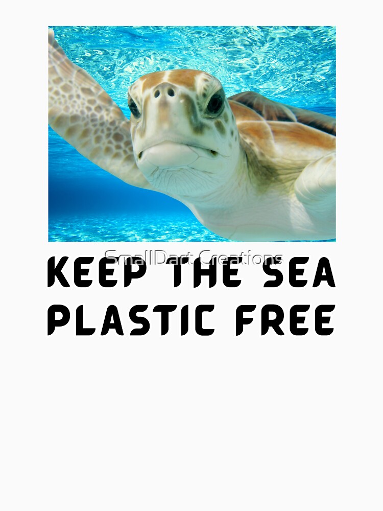 Sea Turtle Marine Life Plastic Pollution Awareness by SmallDart Creations