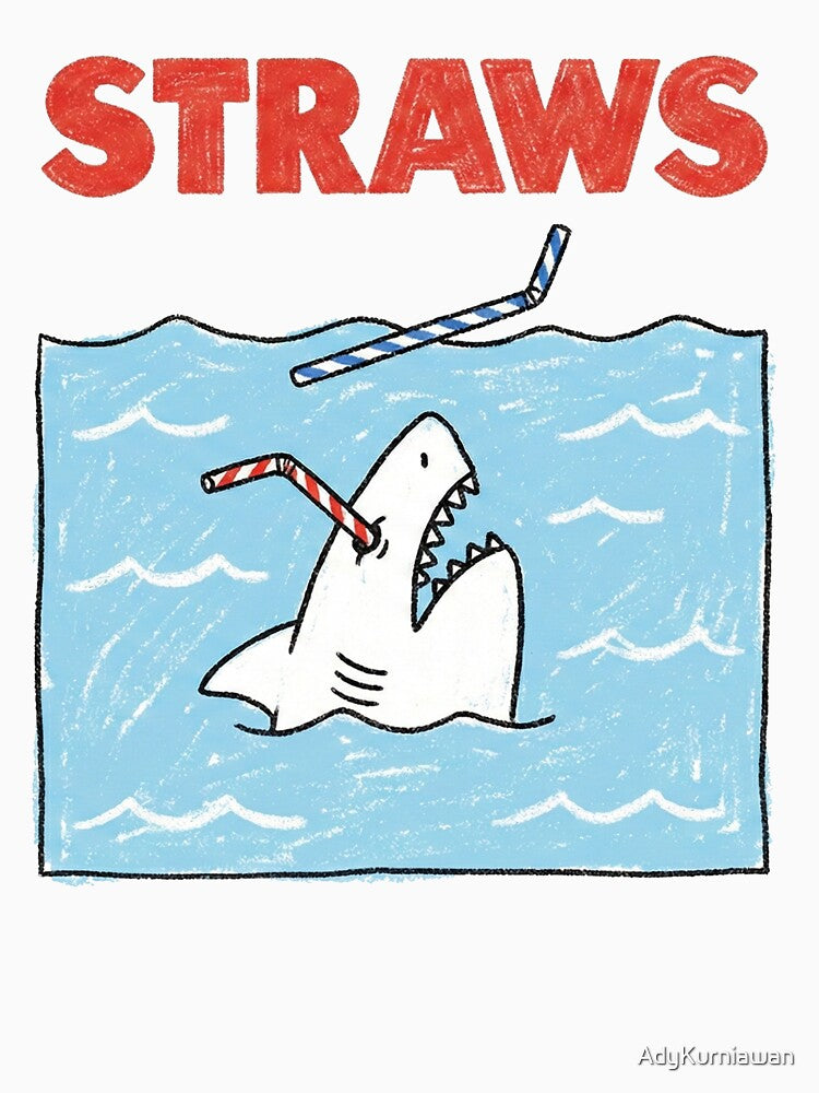 Funny Straws Movie Parody Save the Turtles Environmental Ocean Conservation Graphic by AdyKurniawan