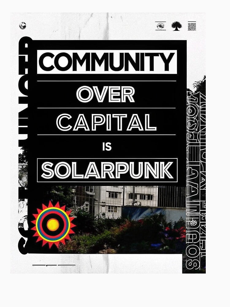 Solarpunk Poster Community by Raw-Ink