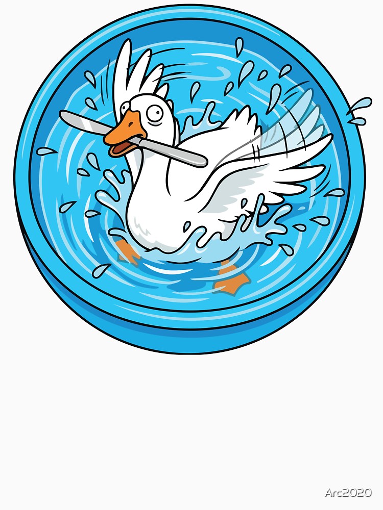 Chaotic Goose Holding Knife Kiddie Pool Meme by Arc2020