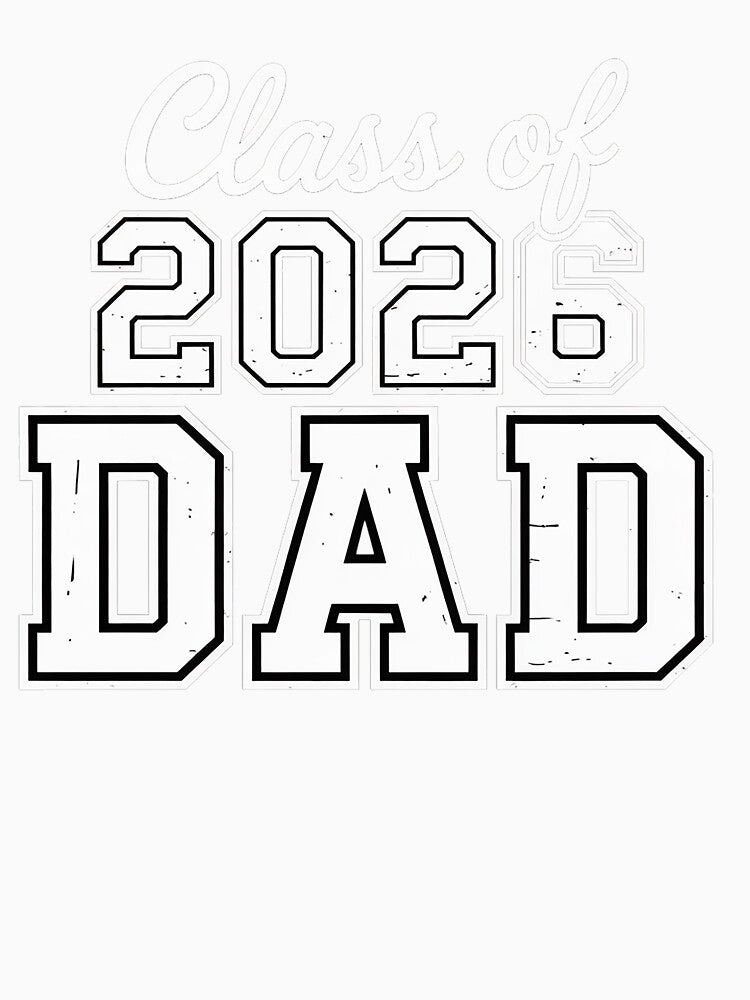Senior Dad 26 Class of 2026 Graduation for Men Father by BlassmausArt
