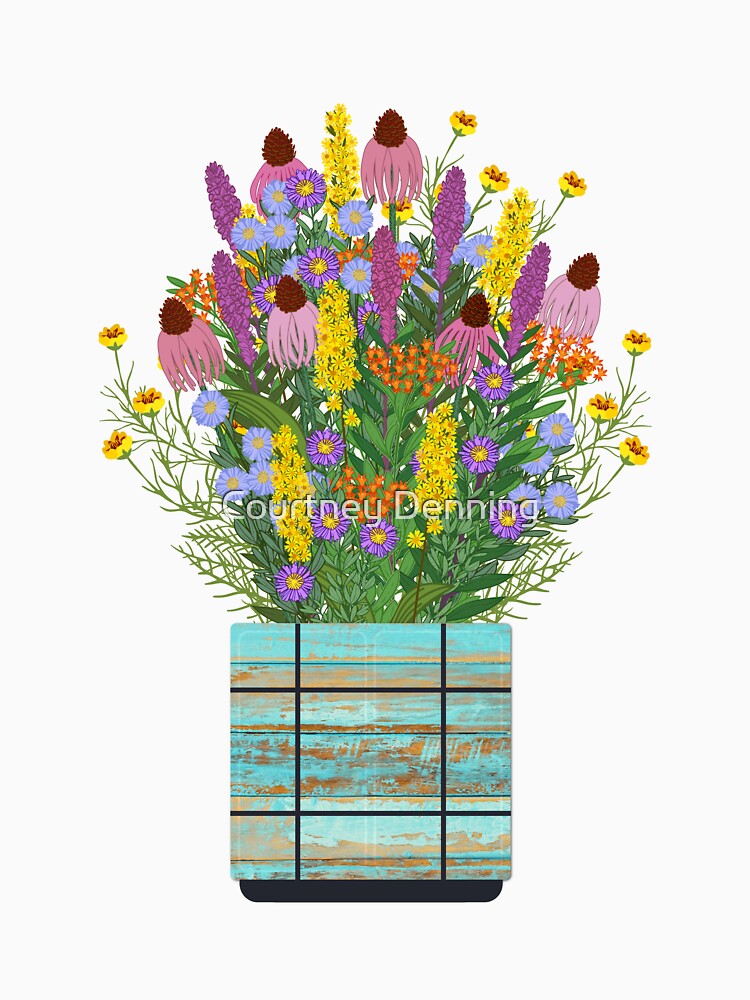 Bouquet of Native Flowers in Teal by Bittersweet Gardener