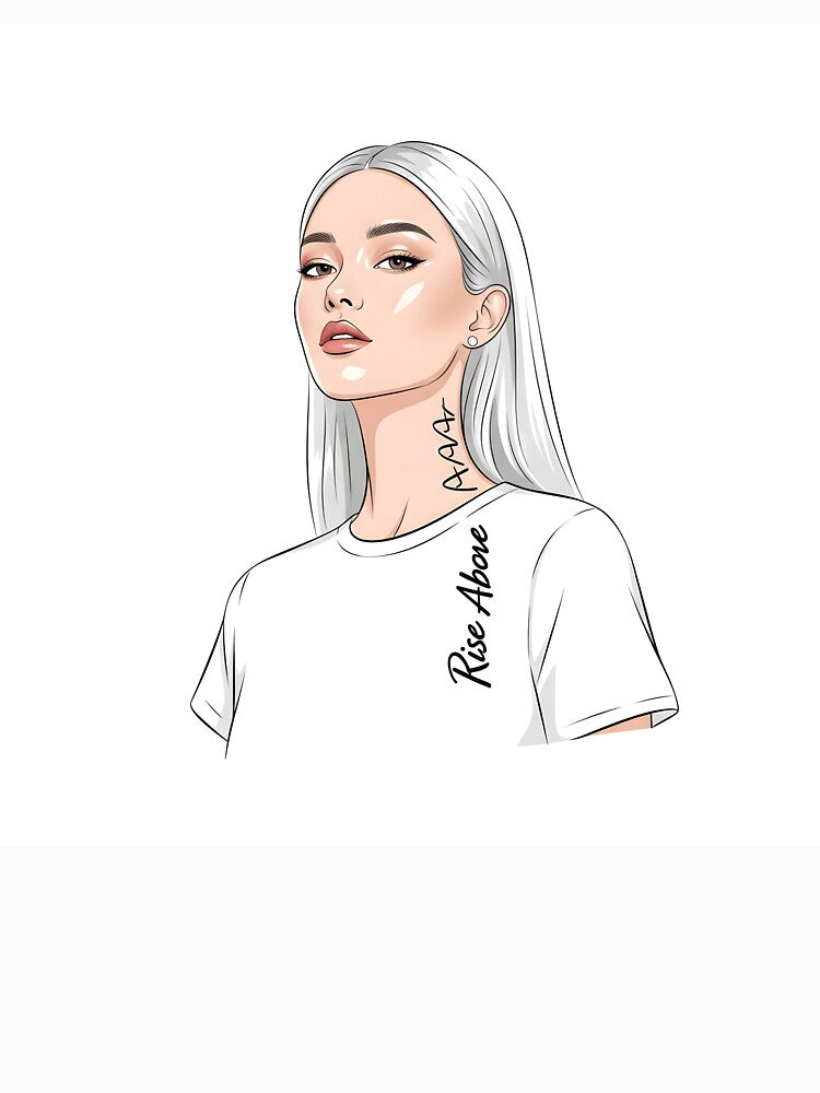 Rise Above Silver Hair Minimalist Portrait by Ossvio