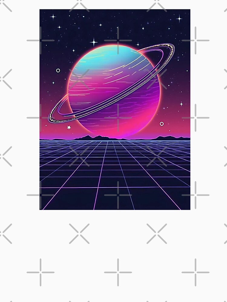 Vaporwave Aesthetic Retro Planet by VibeTCreations