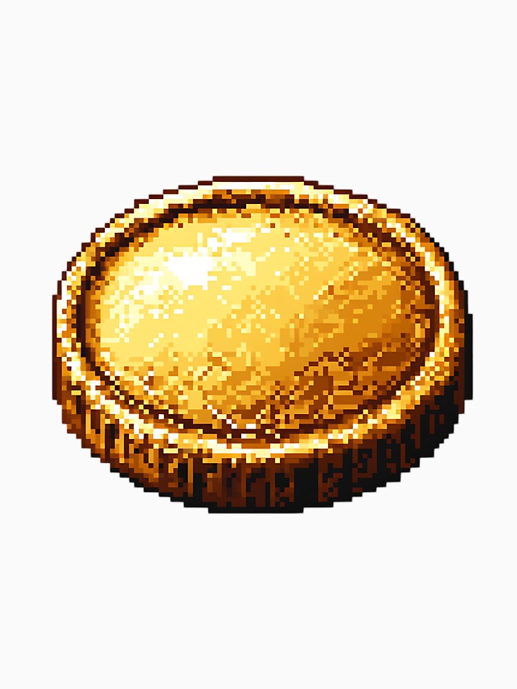 Pixel Art: Pixelated Gold Coin by bapupa