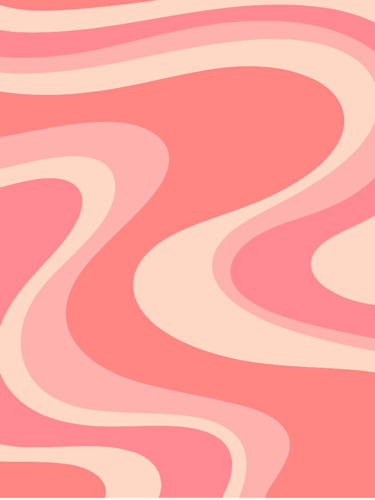 Trippy Dream Wave Machine Abstract Retro Swirl Pattern in Blush Pink Tones by kierkegaard