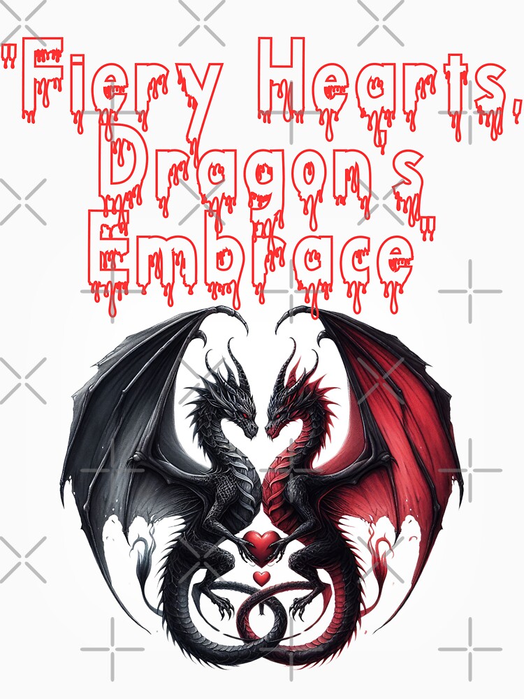 Fiery Hearts Dragons Embrace Goth Valentine's Day by LLdreams