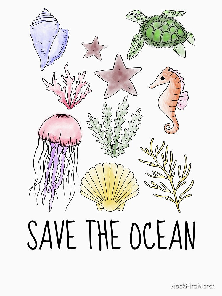 Save The Ocean - Eco Friendly Ocean Conservation by RockFireMerch