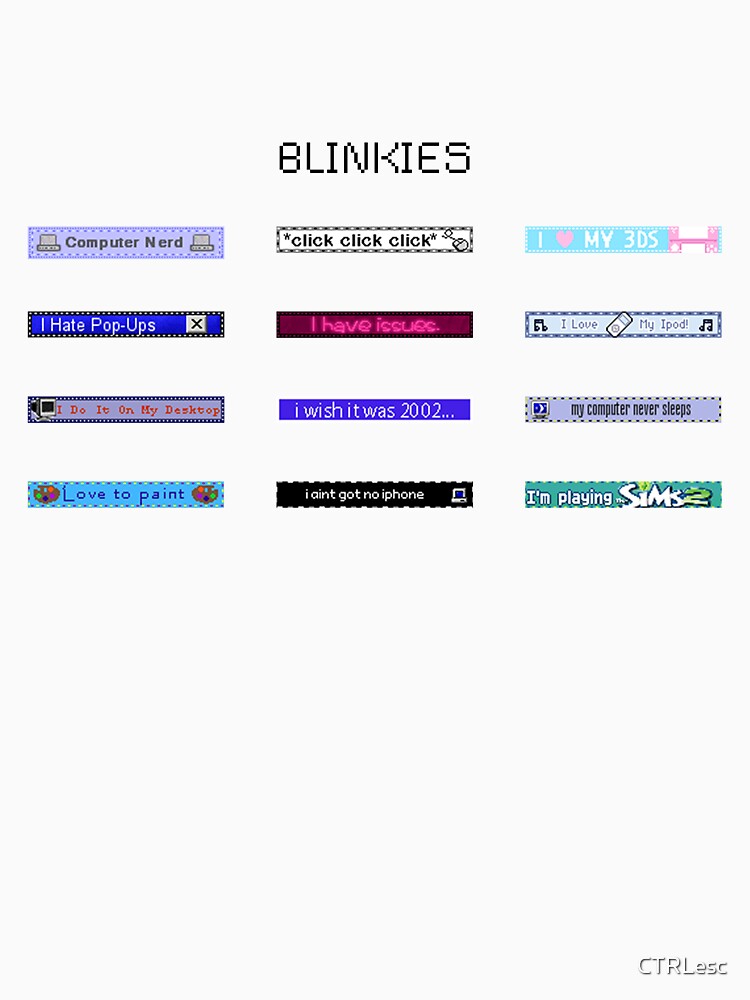 2000s Nostalgic Web Blinkies by CTRLesc