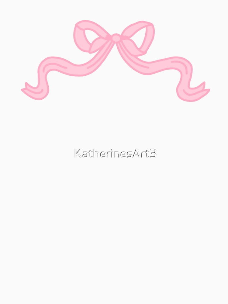 Coquette Pink Ribbon Bow by KatherinesArt3