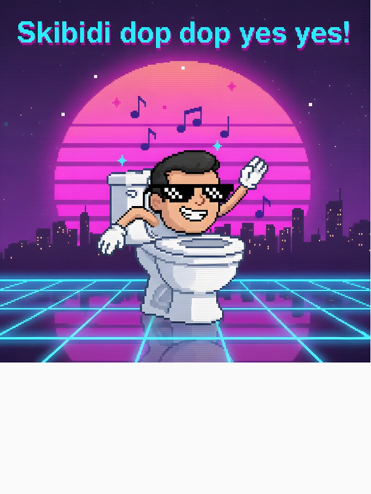 Retro Skibidi Toilet Dance Pixel Art by AnnDesignStudio