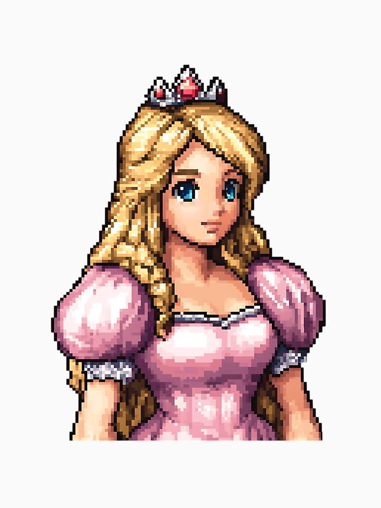 Retro Pixel Art: 8-bit Princess by bapupa