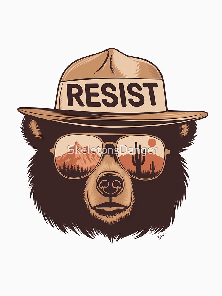 Protect our national parks - smokey the bear Resist hands off us alt service by SkeletonsDanger