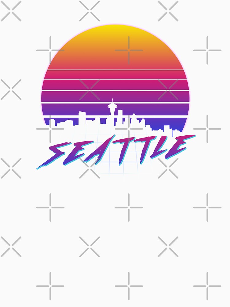Synthwave Seattle Sunrise - Grid by BoredGames