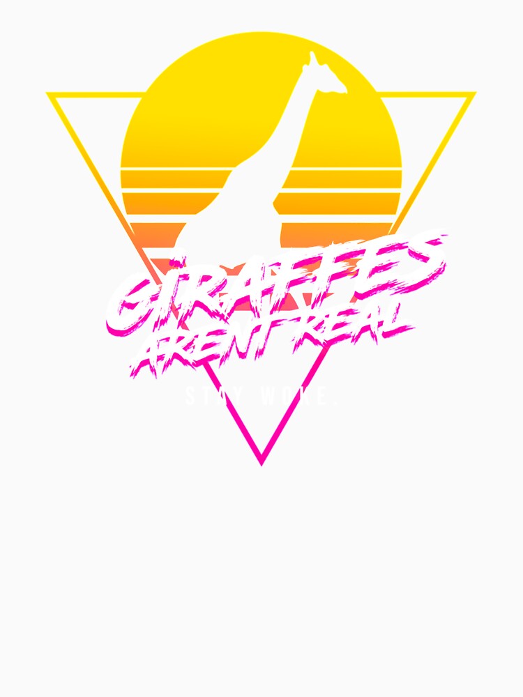 Vaporwave Aesthetic Art - Giraffes Aren't Real Don't Exist Government Conspiracy Birds by Hitagivapor