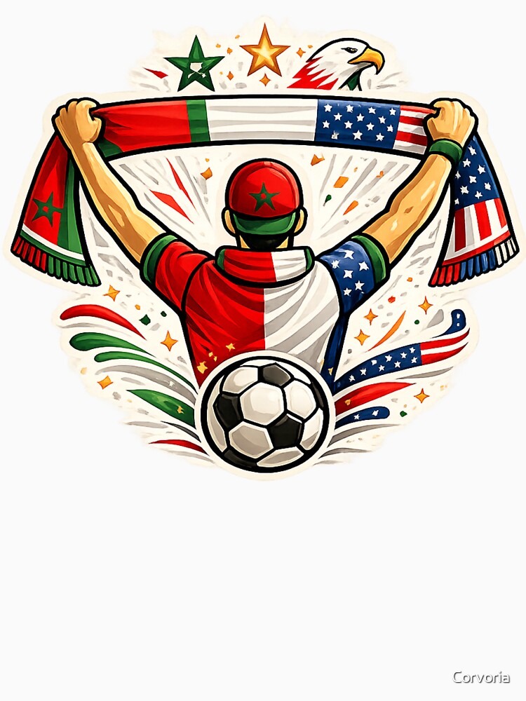 USA Morocco Soccer Support Together by Corvoria