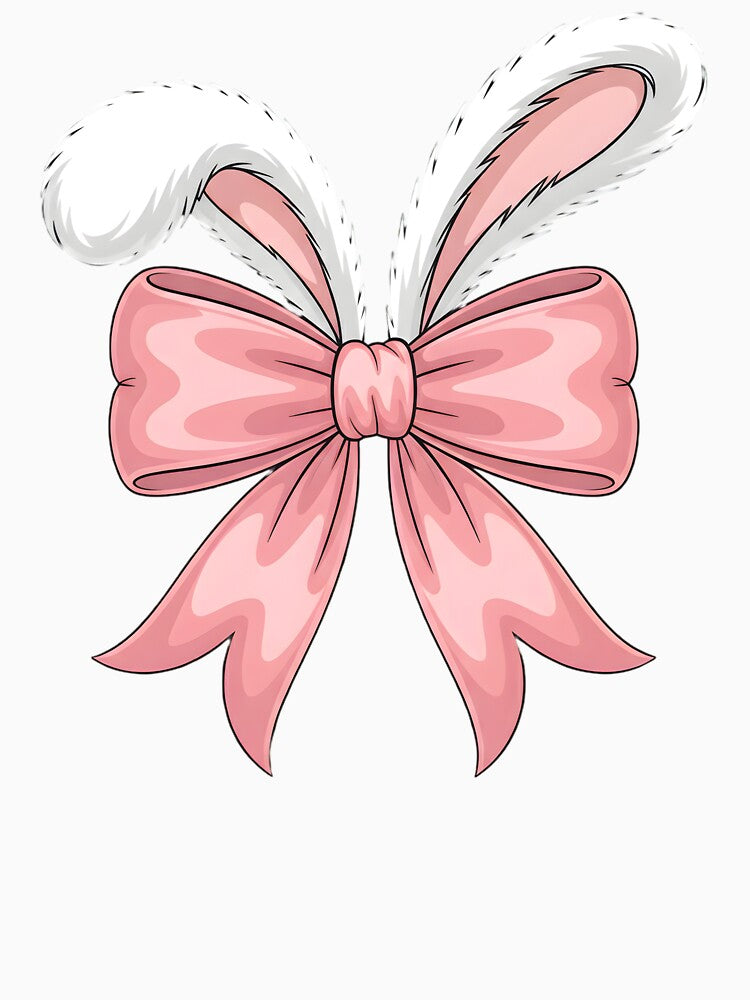 Coquette Bow Bunny Ears Cute Ribbon Rabbit Easter Women Girls by clothesy7