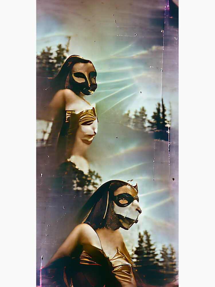 God is a woman wearing a mask by kiertwice