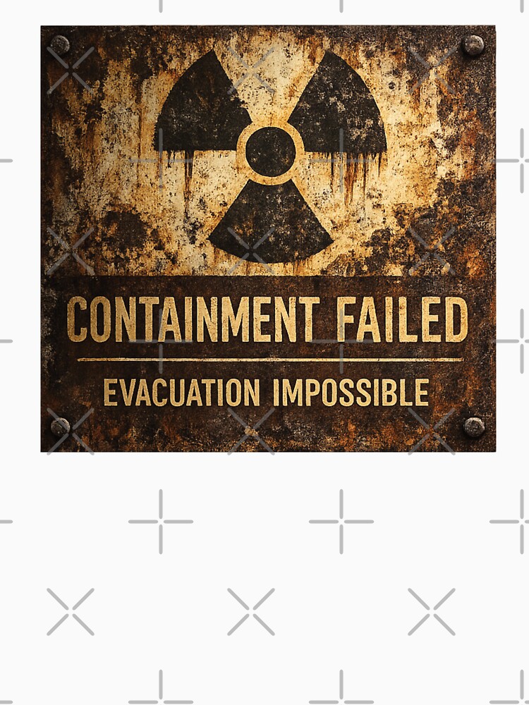 Containment Failed – Evacuation Impossible | Apocalyptic Radiation Warning Sign by 486DesignCo