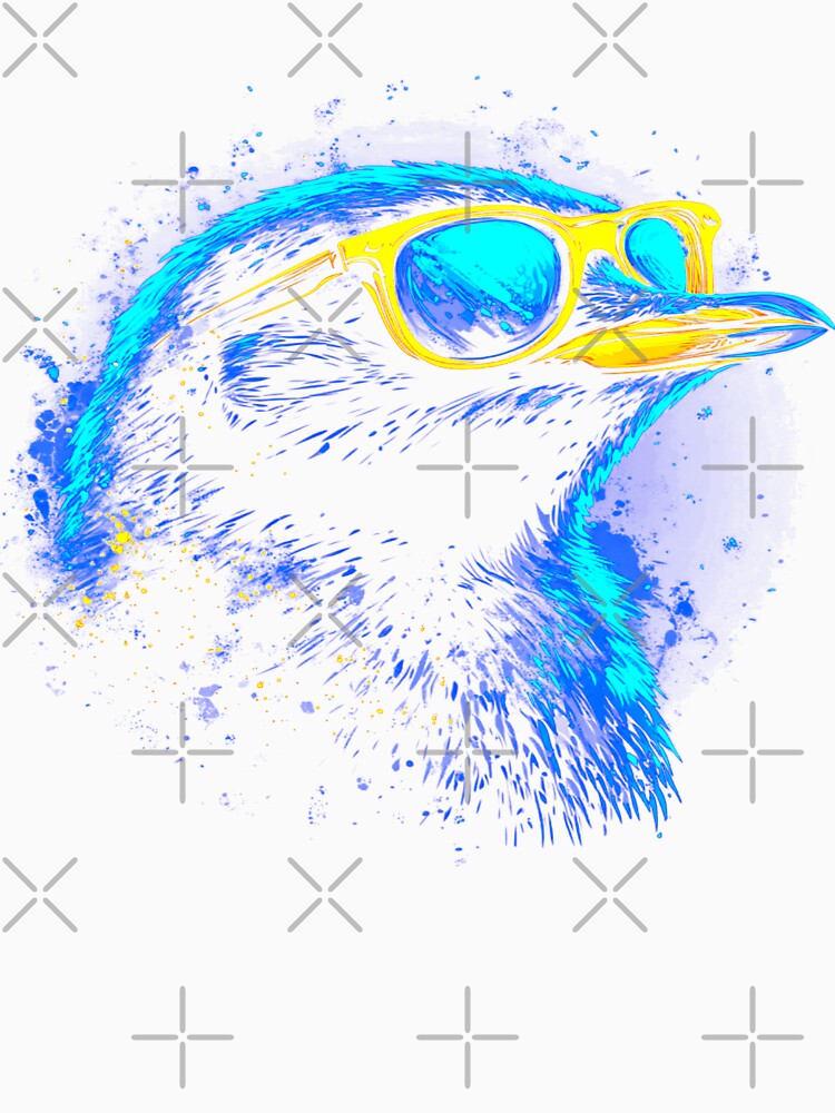 Cool Raven with Sunglasses Neon Art by Taans-Creation
