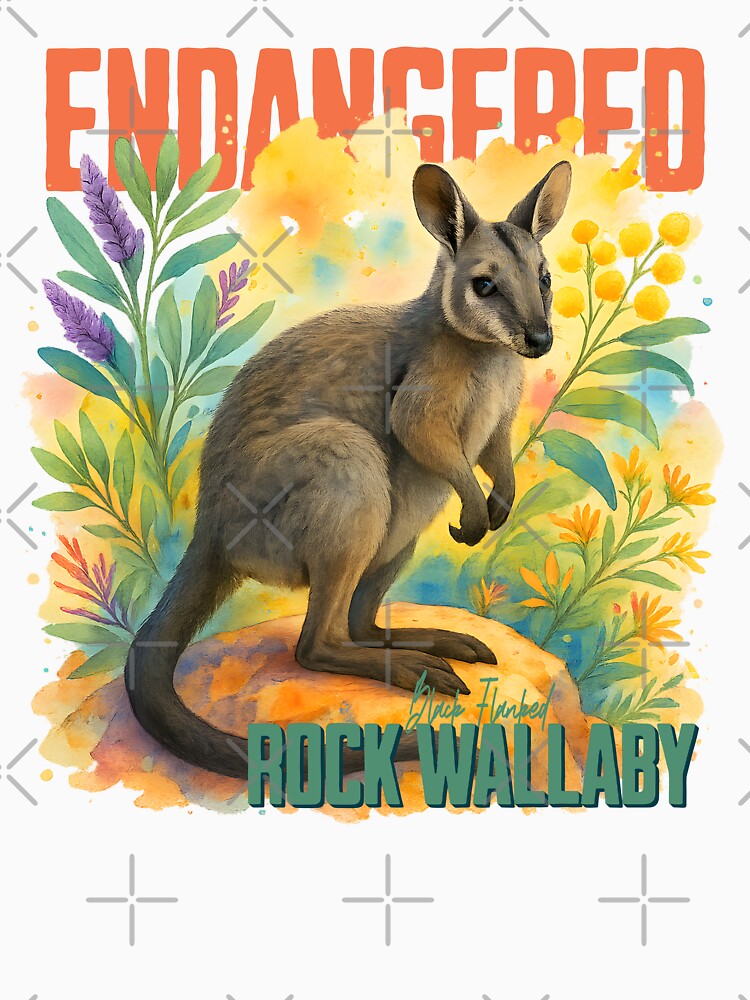Endangered Black-Flanked Rock Wallaby – Australian Wildlife Art by Waratah and Wood