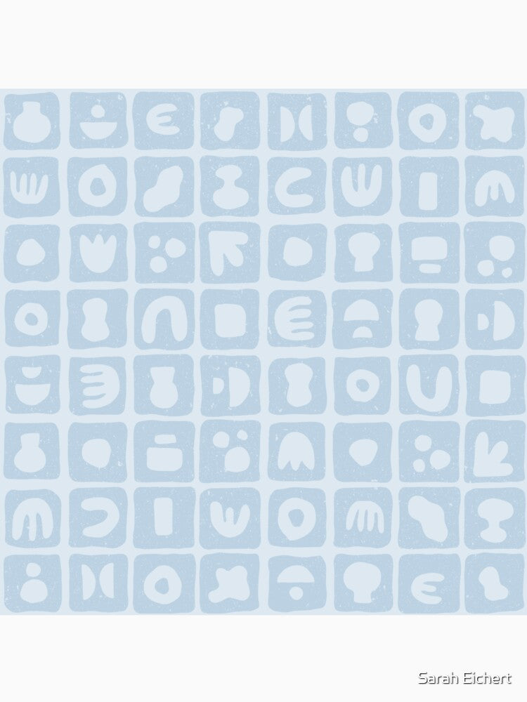 Y2K Danish Pastel Abstract Shape Checkerboard Pattern by Sarah Eichert