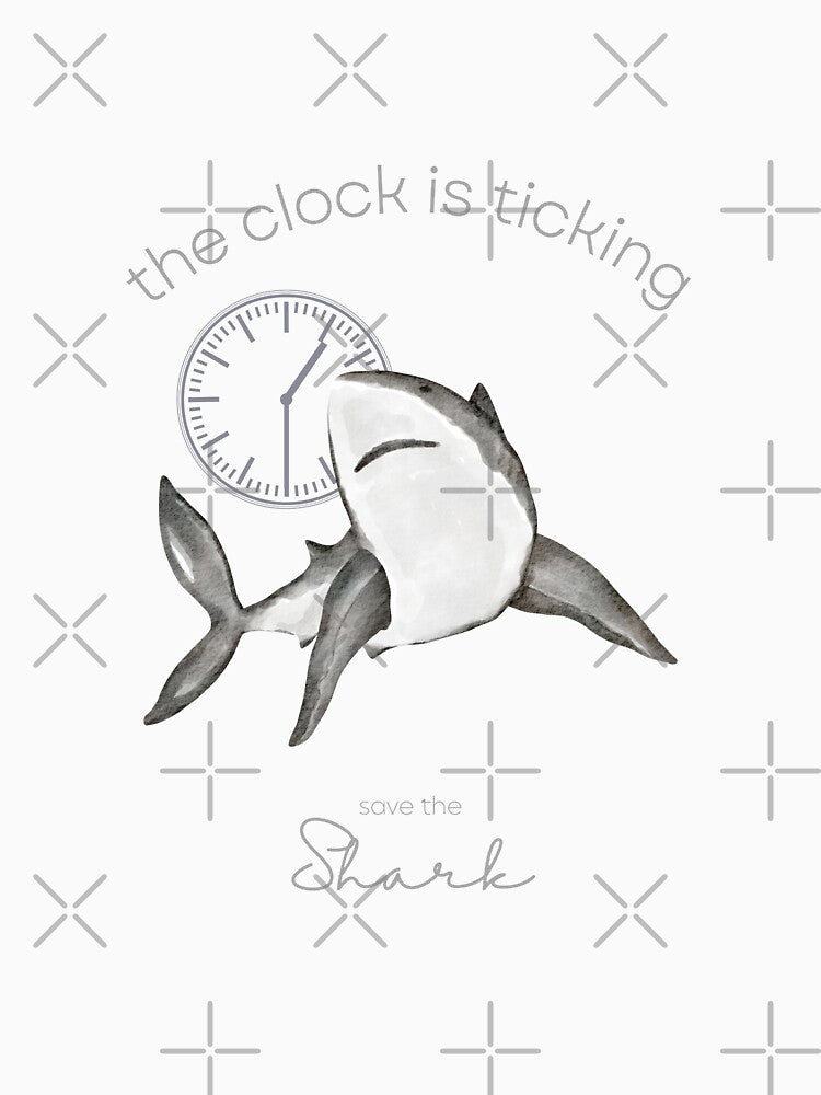 Protect The Shark Save the Shark The Clock is Ticking Apron by MagicWolfStar