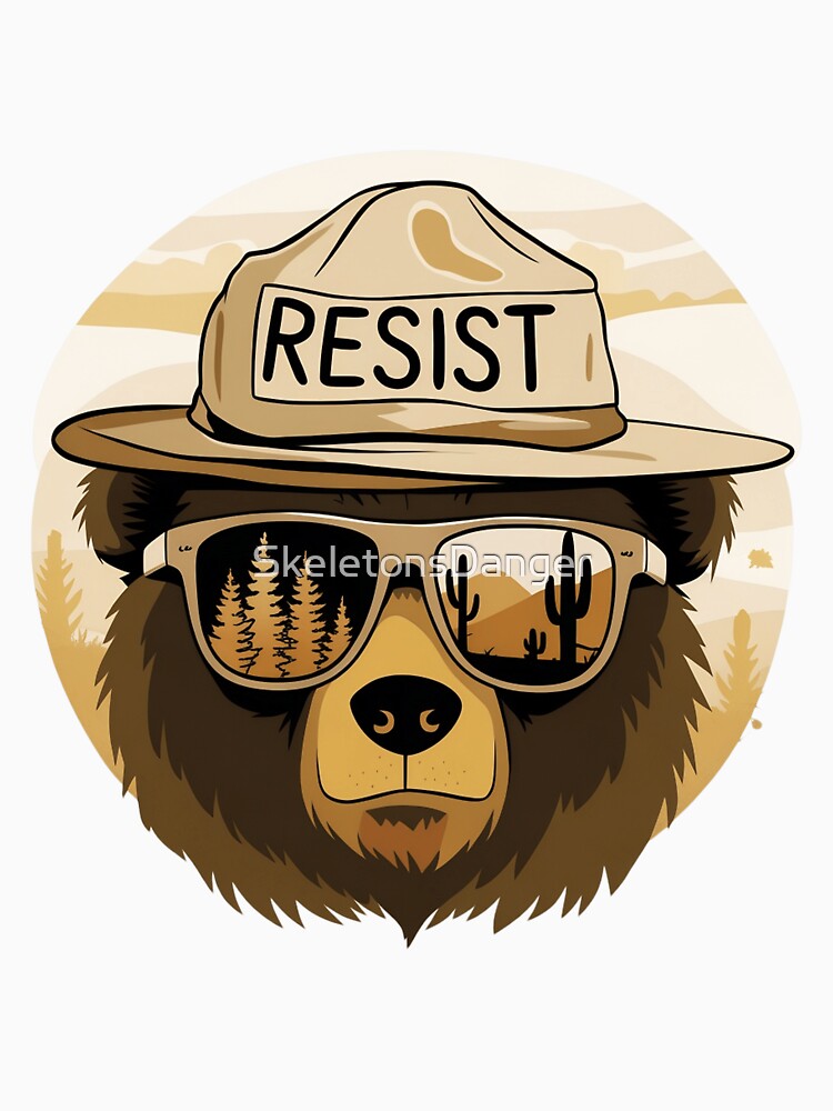 Protect our national parks - smokey the bear Resist and hands off our Public Lands by SkeletonsDanger