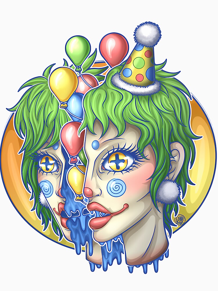 Surreal Clowncore Aesthetic Portrait Art by icbgllgpl