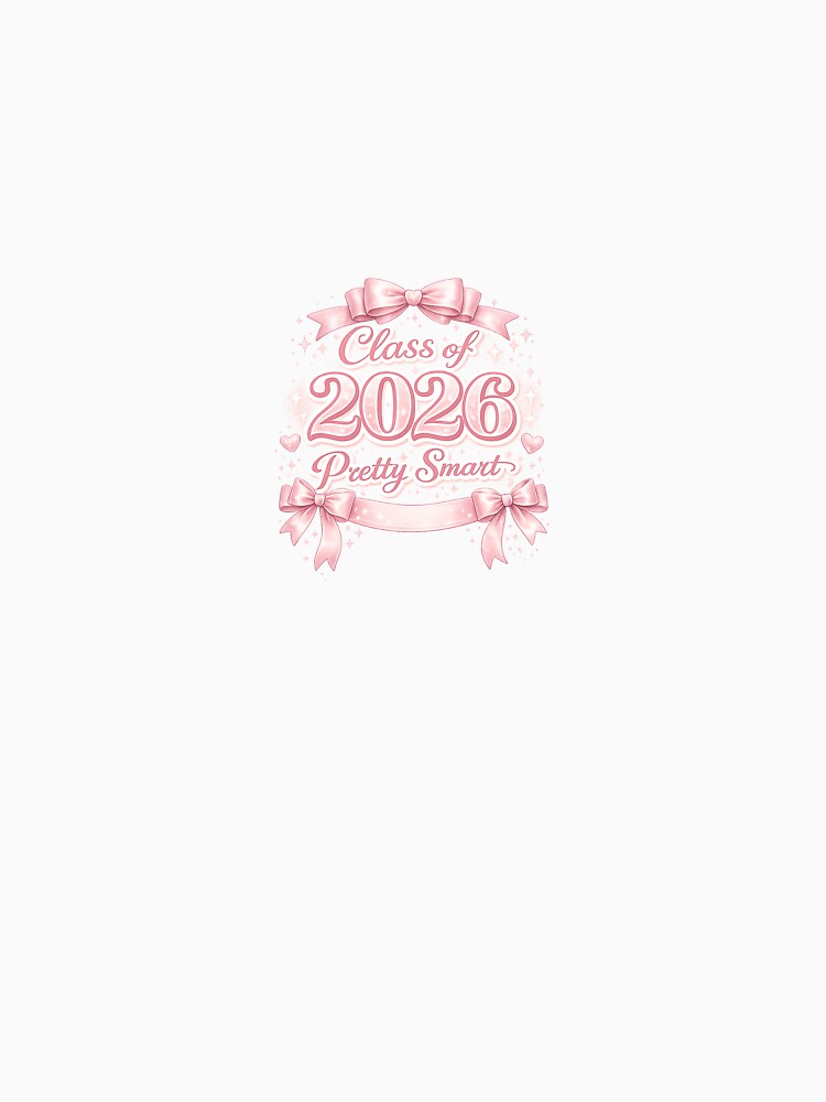Pretty Smart Coquette Graduation Shirt Pink Bow Aesthetic | Senior 2026 Cute Girl Tee by DoodleHaus360