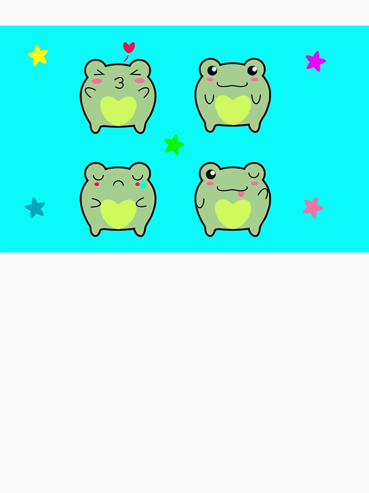 Cute frogs with stars sticker by megudesignart