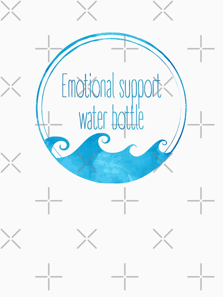 Hydro Flask sticker - Emotional support water bottle - ocean blue watercolor wave | Line art by Vane22april