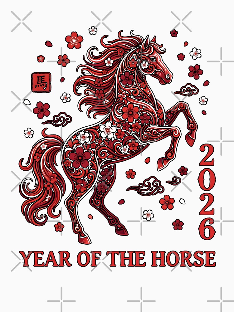 Chinese Zodiac Shirt – 2026 Year of the Horse, Lunar New Year Gift Graphic Tee by saloui