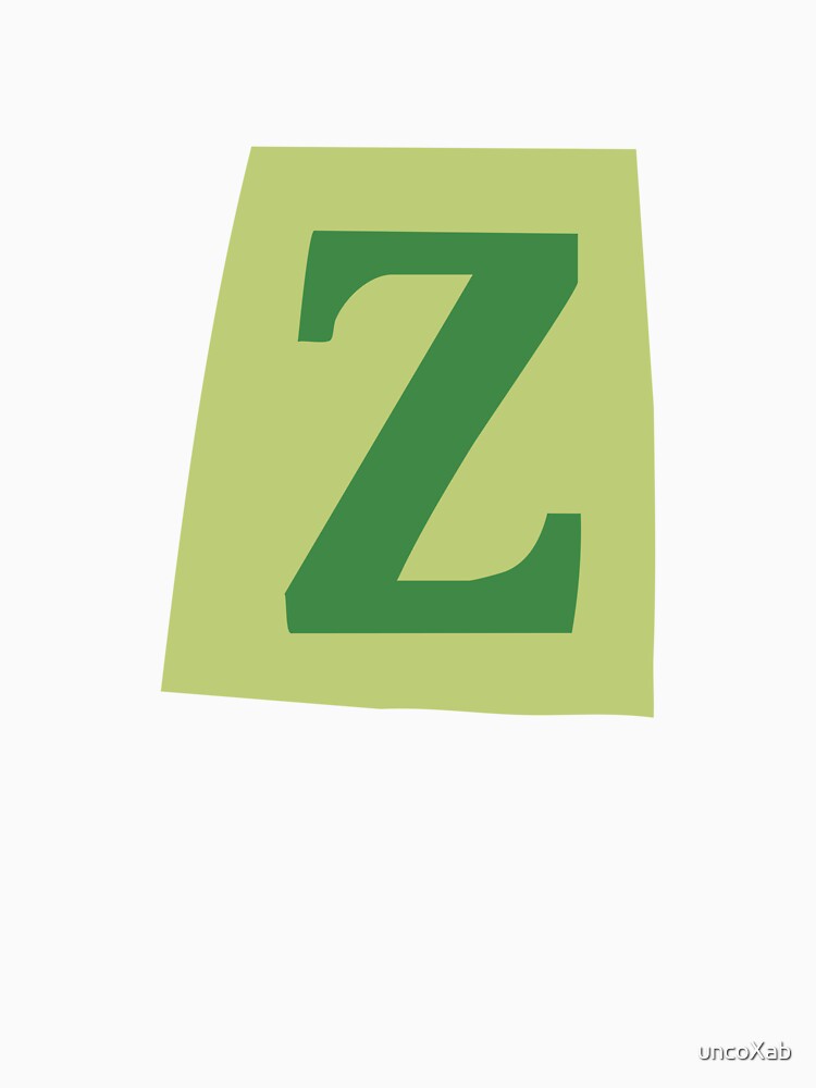 Letter Z - Colorful Cutout Paper Collage Alphabet Initial by uncoXab