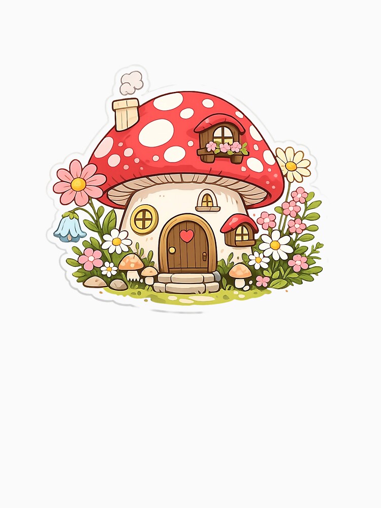 Cute Mushroom Cottagecore Sticker by Barkybond